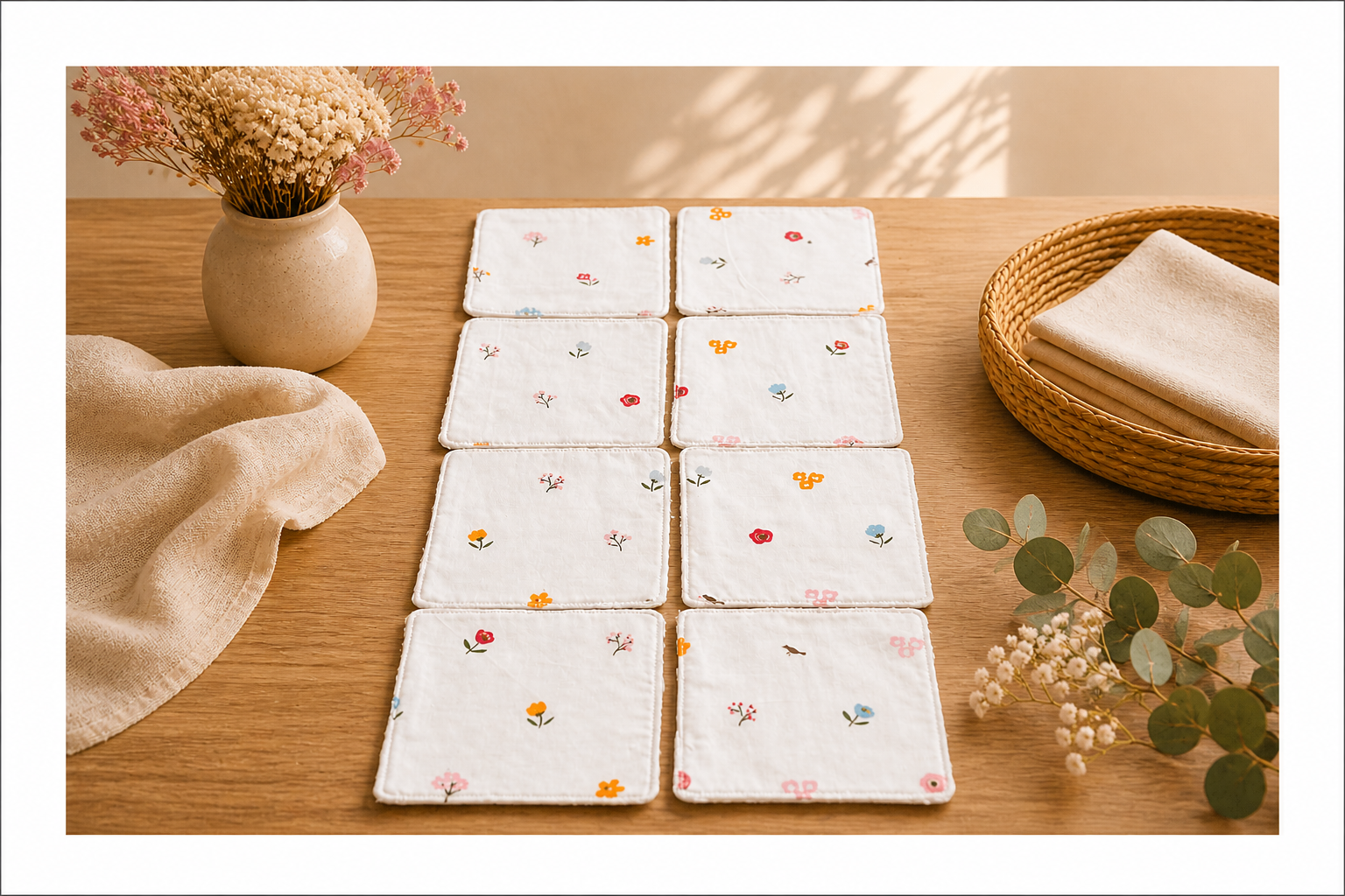 8 lingettes lavables